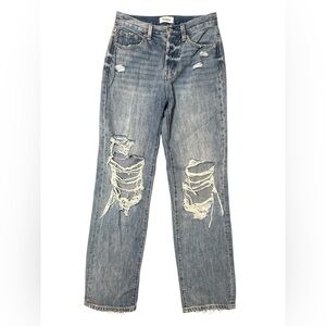 Pistola Presley Straight Leg Jeans 25 Distressed Button Fly High Rise
